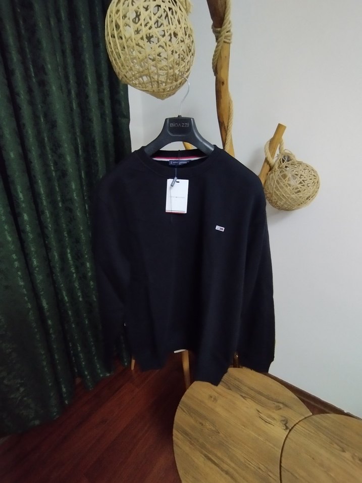 Siyah Baskılı Erkek Sweatshirt - Görsel 2