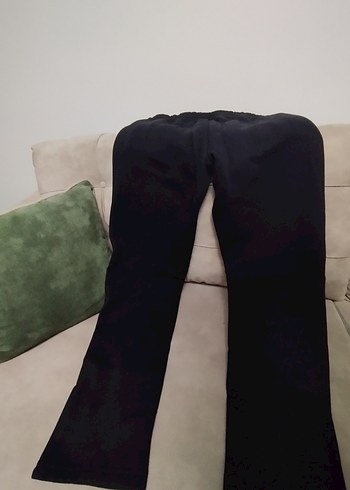 Siyah stone marka içi  polarlı Rahat Kesim Erkek Eşofman Altı - Görsel 2