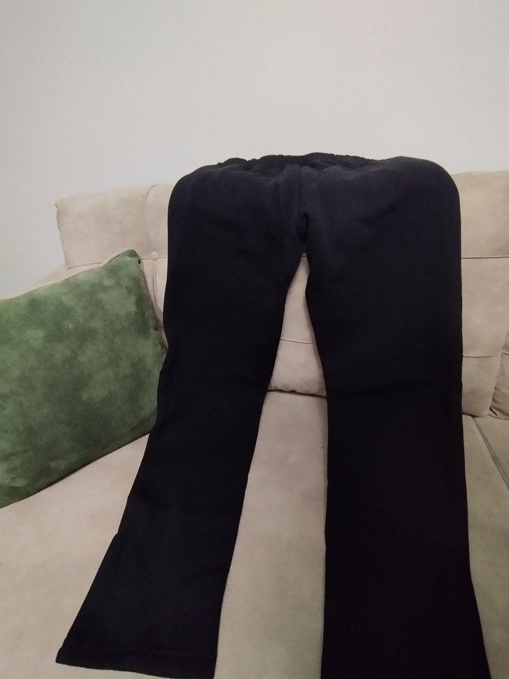 Siyah stone marka içi  polarlı Rahat Kesim Erkek Eşofman Altı - Görsel 2