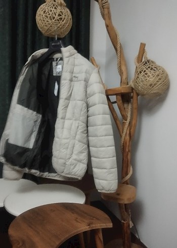 taş rengi erkek dik yaka kapitone mont - Görsel 3