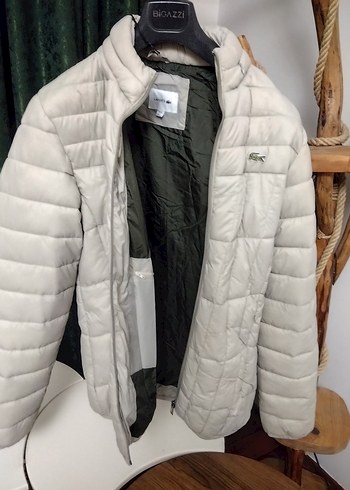 taş rengi erkek dik yaka kapitone mont - Görsel 2