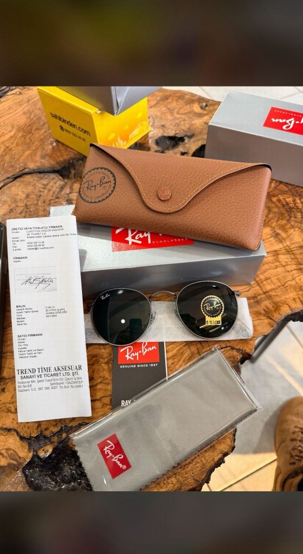 Ray-Ban Yuvarlak Unisex Güneş Gözlüğü Gri - Görsel 2