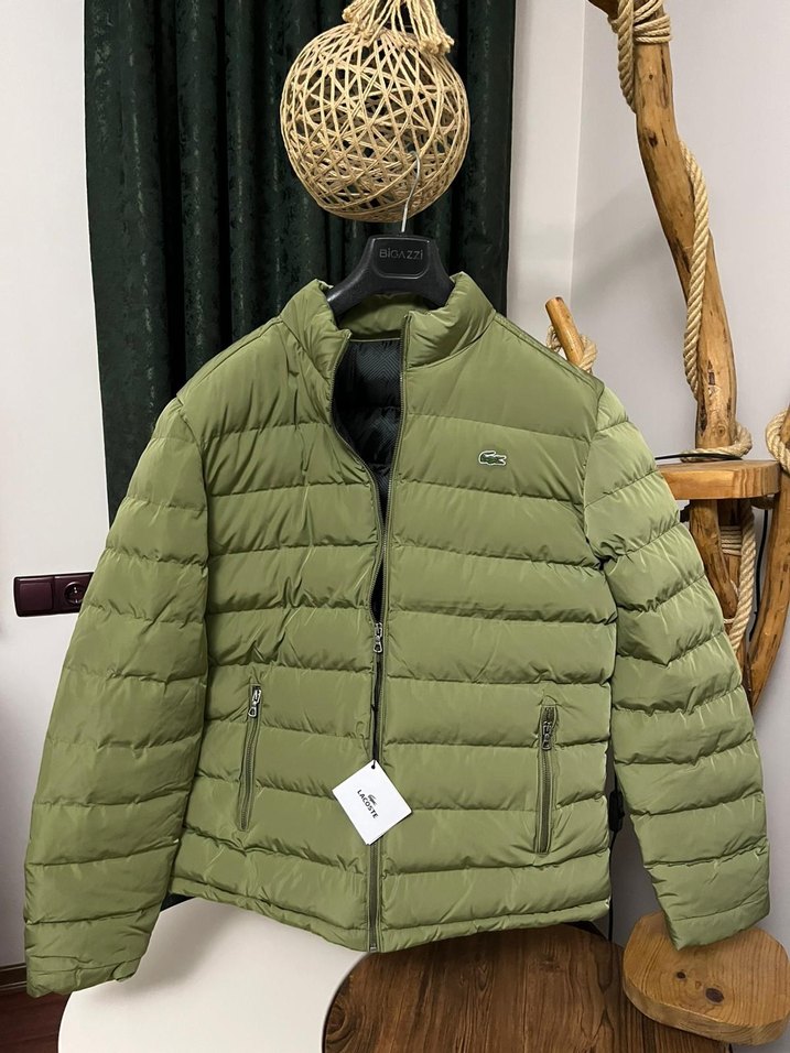 Yeşil Fermuarlı Erkek Sokak Stili Mont - Görsel 3