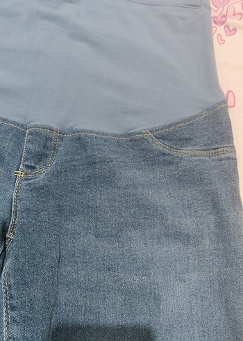 Mavi Hamile Kot Pantolon - Görsel 4