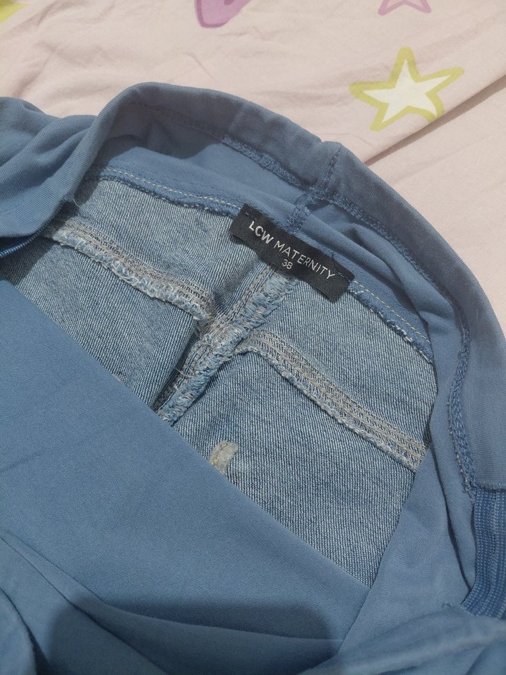 Mavi Hamile Kot Pantolon - Görsel 3
