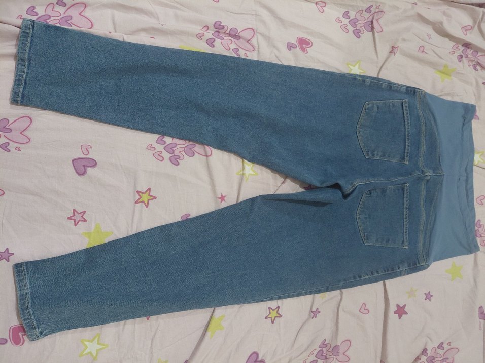 Mavi Hamile Kot Pantolon - Görsel 5