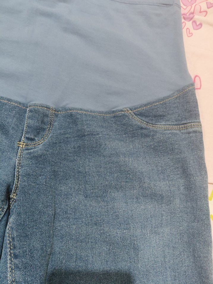 Mavi Hamile Kot Pantolon - Görsel 4