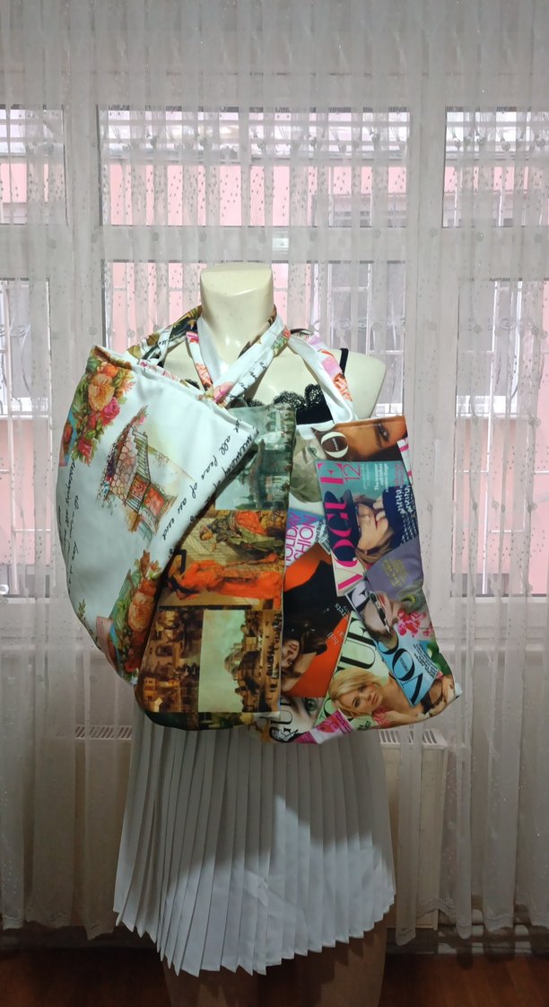 Desenli Çok Renkli Kadın Omuz Çantası - Görsel 2