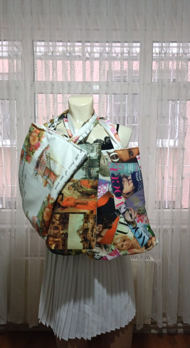 Desenli Çok Renkli Kadın Omuz Çantası - Görsel 3