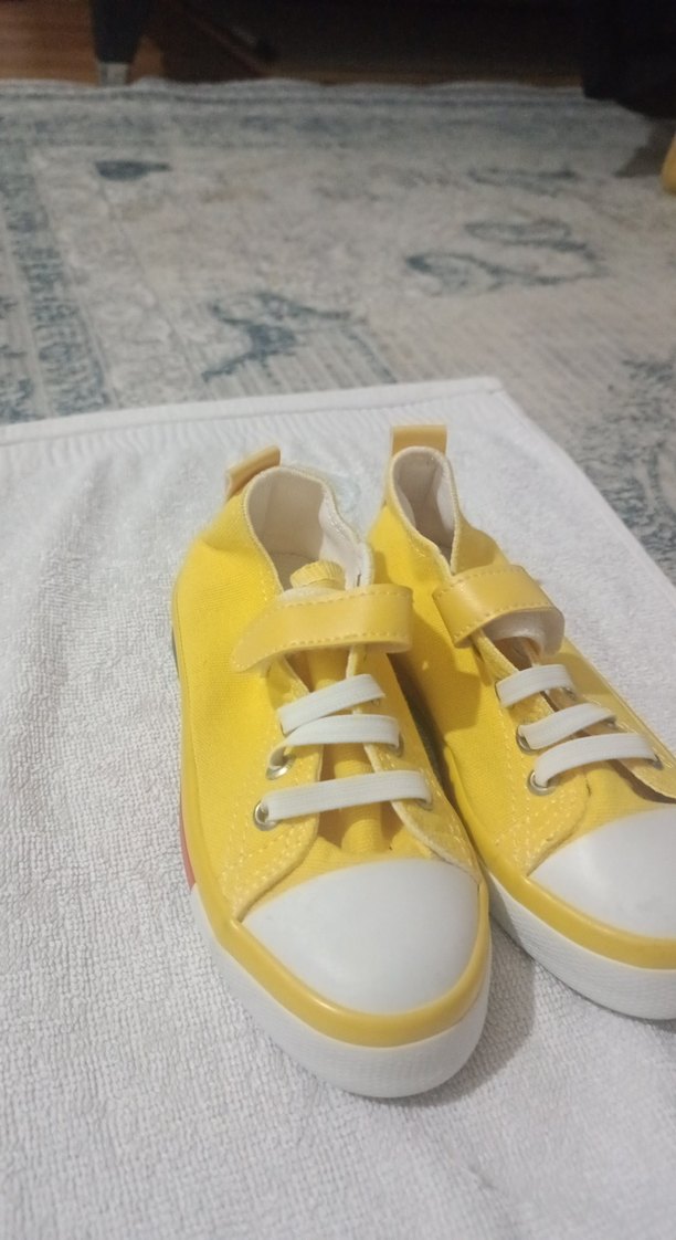 Sarı  Çocuk Spor Ayakkabı Velcro - Görsel 4