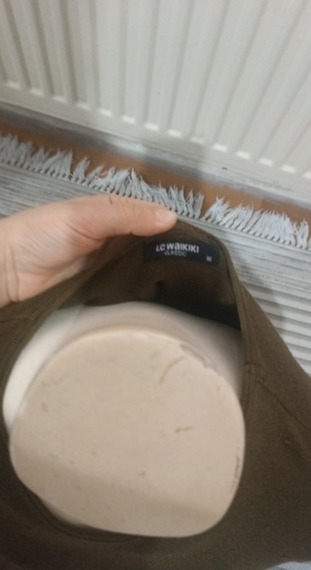 Kadın haki Triko Bisiklet Yaka Kazak - Görsel 4