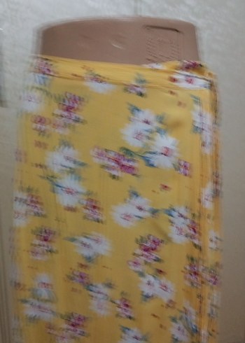 LCW Sarı Çiçek Desenli Uzun Midi Etek - Görsel 3