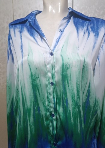 Uzun Kollu, Bağlama Desenli Bohem Kadın Gömlek - Görsel 3