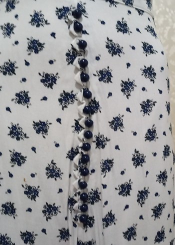 Düğmeli Uzun Bağlama Desenli Kadın Etek - Görsel 4