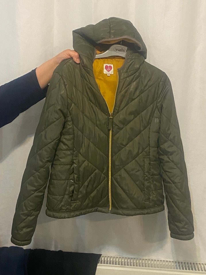 Koton Kapüşonlu, Fermuarlı Yeşil Kadın Ceket - Görsel 2