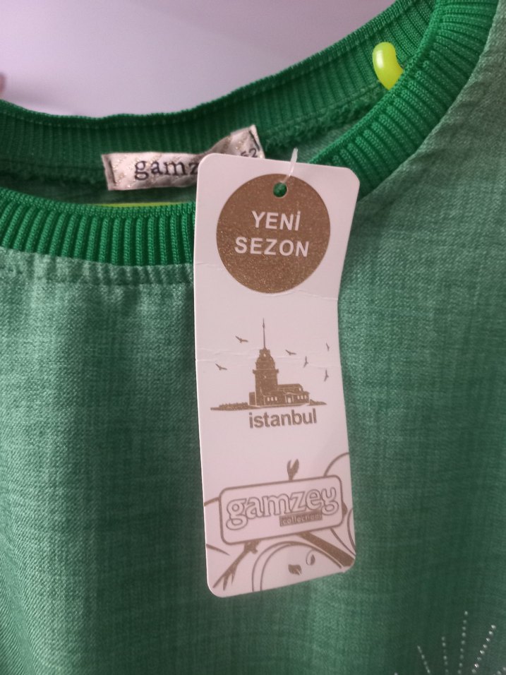 Yeşil Kadın Keten Tunik - Görsel 2