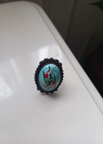 Turkuaz Boncuklu Bohem Kadın İznik çini Takı Seti - Görsel 5