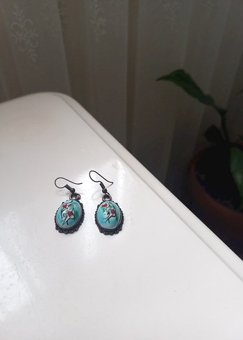 Turkuaz Boncuklu Bohem Kadın İznik çini Takı Seti - Görsel 3