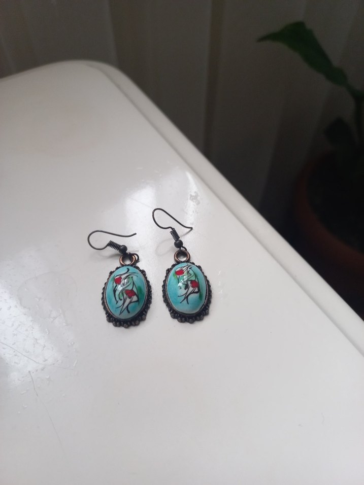 Turkuaz Boncuklu Bohem Kadın İznik çini Takı Seti - Görsel 4