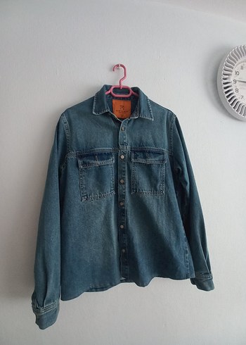 Düğmeli Mavi Denim Erkek Ceket - Görsel 4