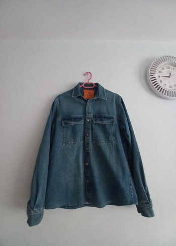 Düğmeli Mavi Denim Erkek Ceket - Görsel 3