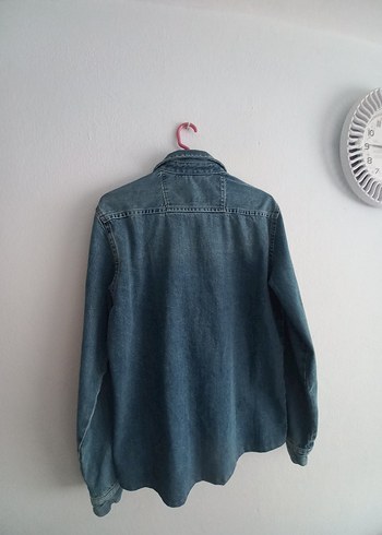 Düğmeli Mavi Denim Erkek Ceket - Görsel 5