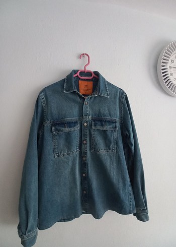 Düğmeli Mavi Denim Erkek Ceket - Görsel 2