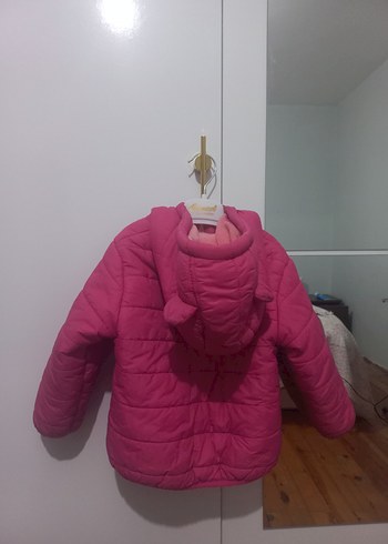 Kız Çocuk Pembe Fermuarlı Polar Mont - Görsel 3