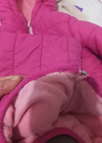Kız Çocuk Pembe Fermuarlı Polar Mont - Görsel 8