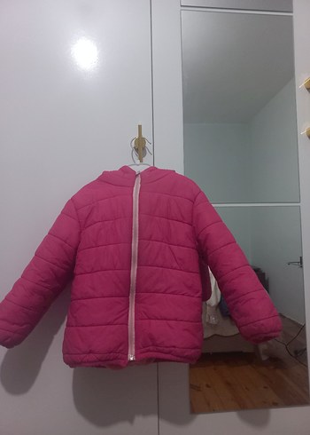 Kız Çocuk Pembe Fermuarlı Polar Mont - Görsel 2
