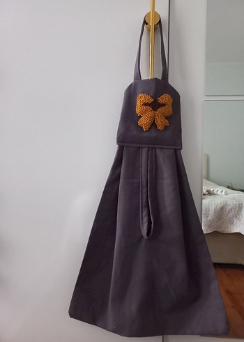 Gri Punch Nakışlı Poşetlik - Görsel 4