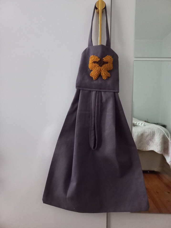 Gri Punch Nakışlı Poşetlik - Görsel 5