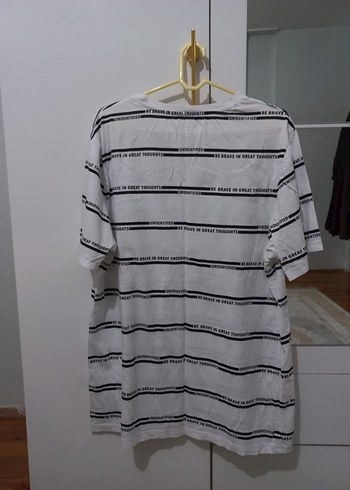 LCW Erkek Beyaz Baskılı Salaş Tişört - Görsel 2