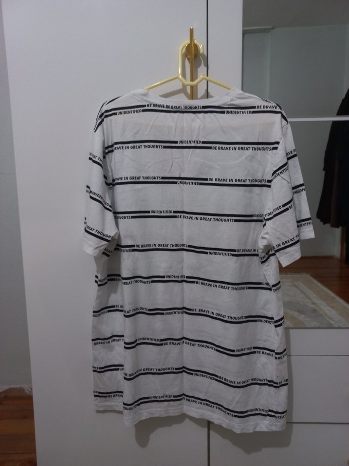 LCW Erkek Beyaz Baskılı Salaş Tişört - Görsel 2