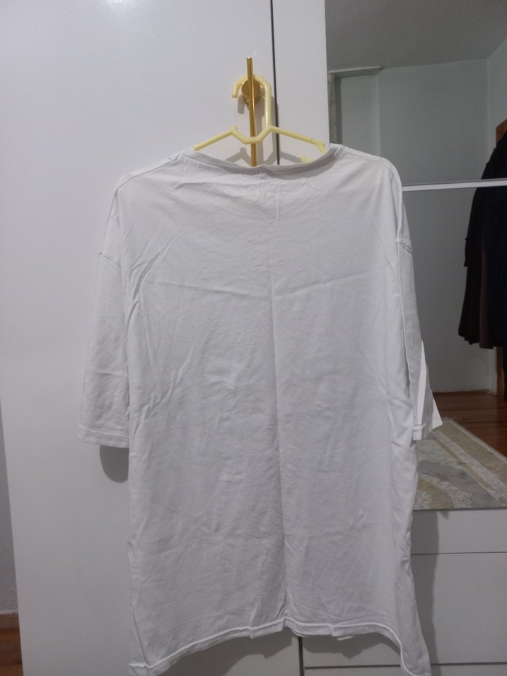 Beyaz Balenciaga Baskılı Erkek Tişört - Görsel 3