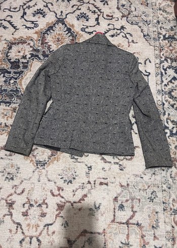 Gri Kadın Yün Blazer Ceket - Görsel 3