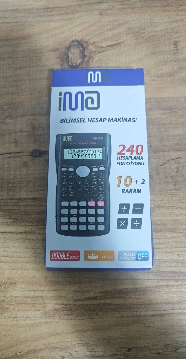 240 Fonksiyonlu Siyah Hesap Makinesi - Görsel 2