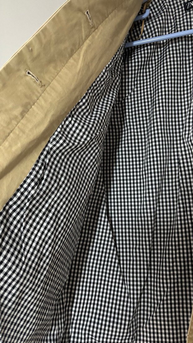 Bej Düğmeli Midi Kadın Trençkot - Görsel 5