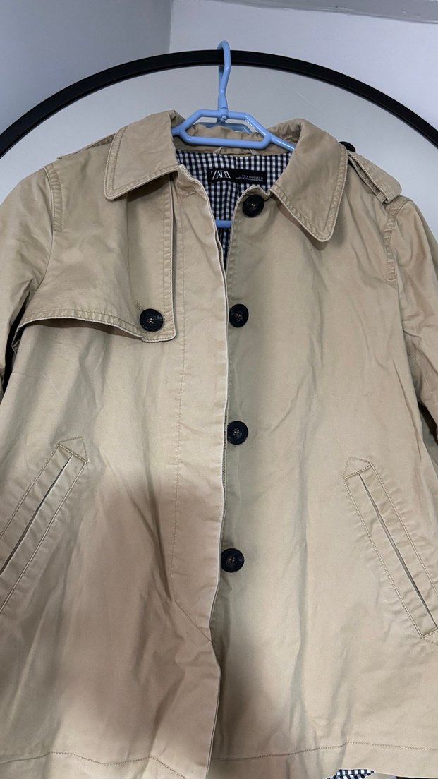 Bej Düğmeli Midi Kadın Trençkot - Görsel 2