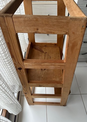 Bej Ahşap Çocuk Sandalyesi - Görsel 5