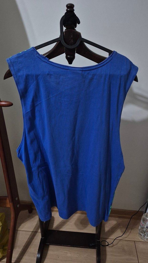 Renkli Baskılı Erkek Kolsuz Polo Tişört - Görsel 3