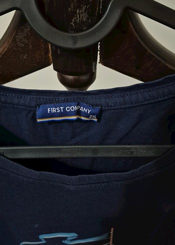 Lacivert Baskılı Pamuklu Erkek Tişört - Görsel 2