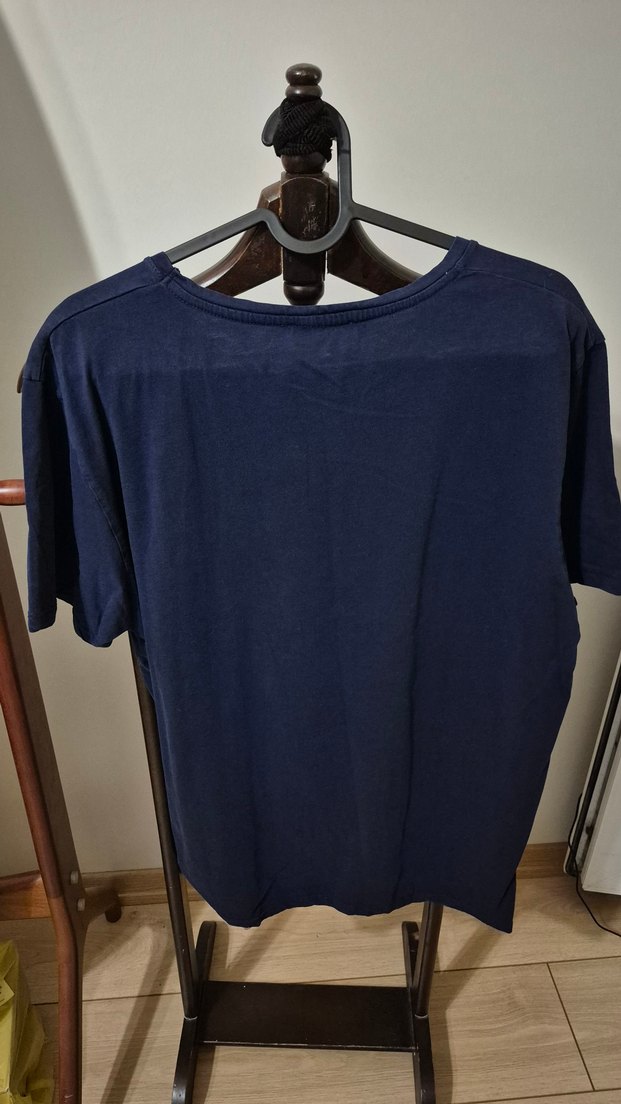 Lacivert Baskılı Pamuklu Erkek Tişört - Görsel 3