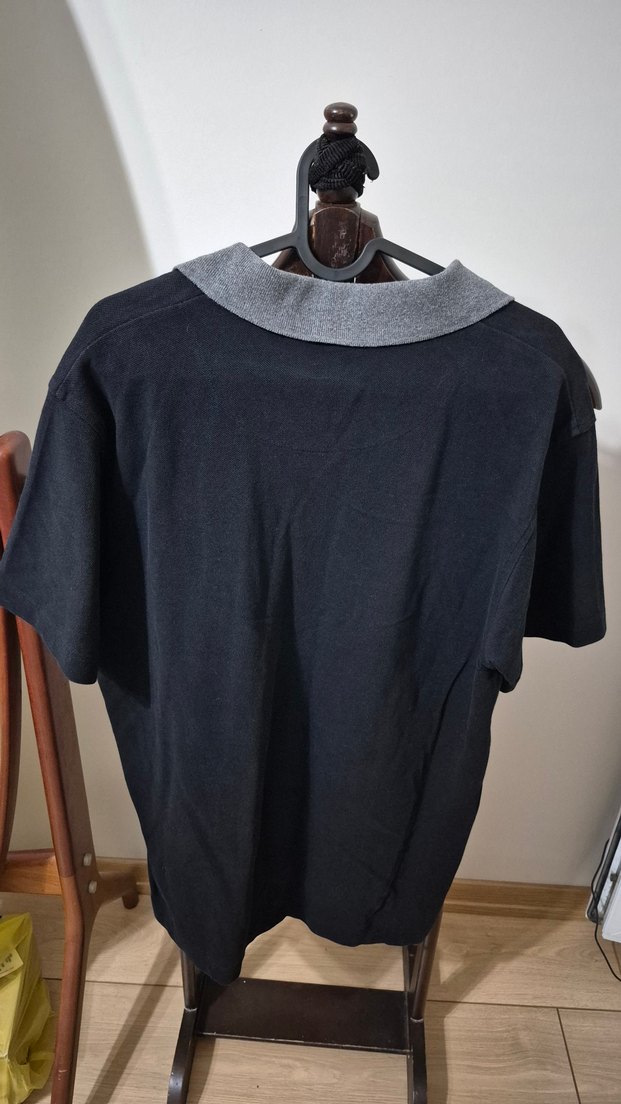 Siyah Düğmeli Erkek Polo Tişört - Görsel 3