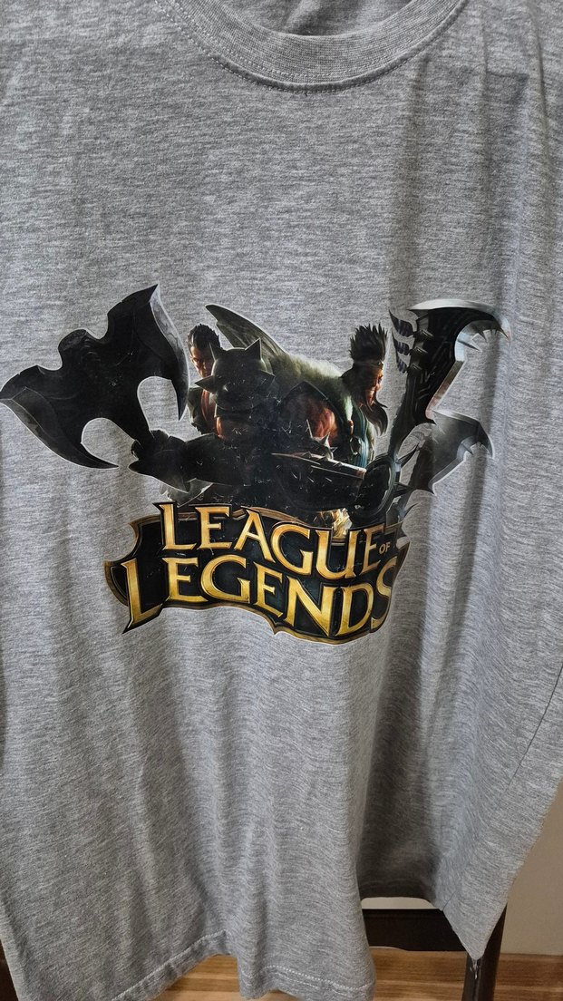 League of Legends Baskılı Gri Erkek Tişört - Görsel 2