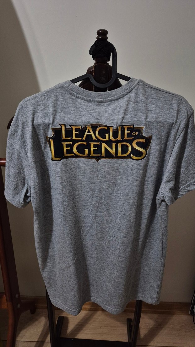 League of Legends Baskılı Gri Erkek Tişört - Görsel 4