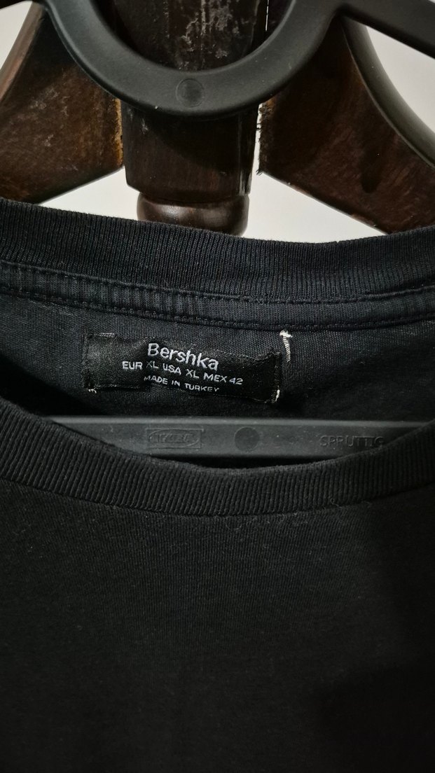 Bershka Baskılı Siyah Erkek Tişört - Görsel 3