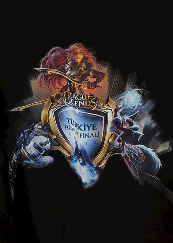Siyah Baskılı League of Legends Tişört - Görsel 2