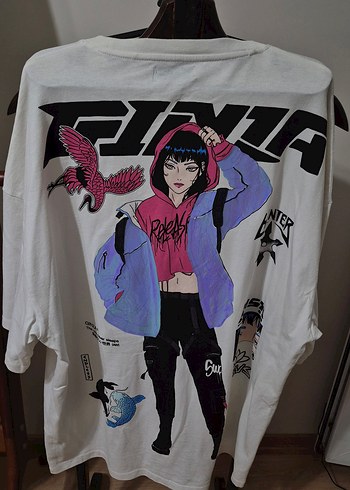 Bershka Beyaz Baskılı Erkek Tişört - Görsel 3