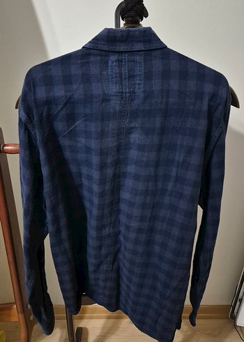 Erkek Lacivert Denim Gömlek Uzun Kollu - Görsel 3